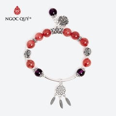 Vòng tay đá Thạch anh tự nhiên phối charm - Mẫu VC0766 - Ngọc Quý