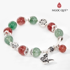 : Vòng tay đá Thạch anh tự nhiên phối charm - Mẫu VC0768 - Ngọc Quý