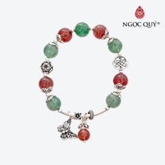 : Vòng tay đá Thạch anh tự nhiên phối charm - Mẫu VC0768 - Ngọc Quý