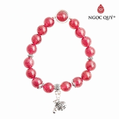 Vòng tay đá Thạch anh tự nhiên phối charm - Mẫu VC0770 - Ngọc Quý