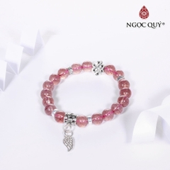 Vòng tay đá Thạch anh tự nhiên phối charm - Mẫu VC0773 - Ngọc Quý