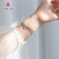 Vòng tay đá Thạch anh tự nhiên phối charm - Mẫu VC0775 - Ngọc Quý