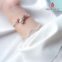 Vòng tay đá Thạch anh tự nhiên phối charm - Mẫu VC0776 - Ngọc Quý