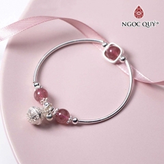 Vòng tay đá Thạch anh tự nhiên phối charm - Mẫu VC0776 - Ngọc Quý