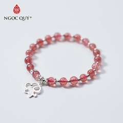 Vòng tay đá Thạch anh tự nhiên phối charm - Mẫu VC0777 - Ngọc Quý