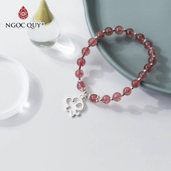 Vòng tay đá Thạch anh tự nhiên phối charm - Mẫu VC0777 - Ngọc Quý