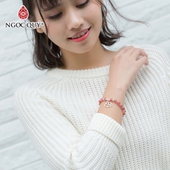 Vòng tay đá Thạch anh tự nhiên phối charm - Mẫu VC0777 - Ngọc Quý