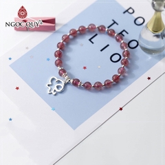 Vòng tay đá Thạch anh tự nhiên phối charm - Mẫu VC0777 - Ngọc Quý