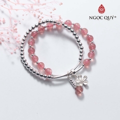 Vòng tay đá Thạch anh tự nhiên phối charm - Mẫu VC0778 - Ngọc Quý