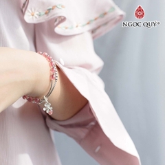 Vòng tay đá Thạch anh tự nhiên phối charm - Mẫu VC0778 - Ngọc Quý