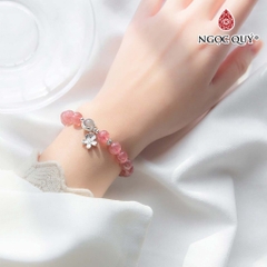 Vòng tay đá Thạch anh tự nhiên phối charm - Mẫu VC0779 - Ngọc Quý