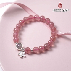 Vòng tay đá Thạch anh tự nhiên phối charm - Mẫu VC0779 - Ngọc Quý