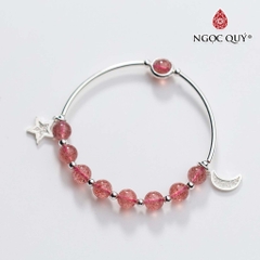 Vòng tay đá Thạch anh tự nhiên phối charm - Mẫu VC0782 - Ngọc Quý