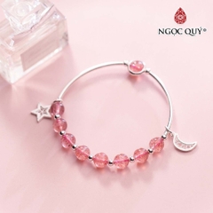 Vòng tay đá Thạch anh tự nhiên phối charm - Mẫu VC0782 - Ngọc Quý