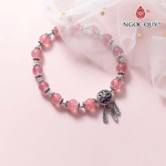 Vòng tay đá Thạch anh tự nhiên phối charm - Mẫu VC0783 - Ngọc Quý