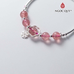 Vòng tay đá Thạch anh tự nhiên phối charm - Mẫu VC0784 - Ngọc Quý