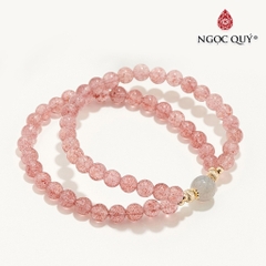 Vòng tay đá Thạch anh tự nhiên phối charm - Mẫu VC0785 - Ngọc Quý