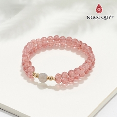 Vòng tay đá Thạch anh tự nhiên phối charm - Mẫu VC0785 - Ngọc Quý