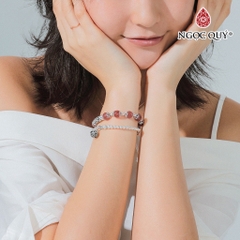 Vòng tay đá Thạch anh tự nhiên phối charm - Mẫu VC0786 - Ngọc Quý