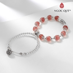 Vòng tay đá Thạch anh tự nhiên phối charm - Mẫu VC0786 - Ngọc Quý