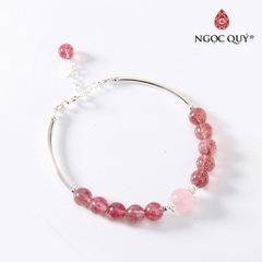 Vòng tay đá Thạch anh tự nhiên phối charm - Mẫu VC0792 - Ngọc Quý