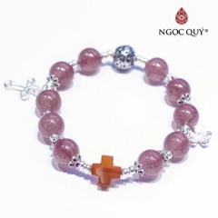 Vòng tay đá Thạch anh tự nhiên phối charm - Mẫu VC0795 - Ngọc Quý