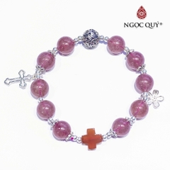 Vòng tay đá Thạch anh tự nhiên phối charm - Mẫu VC0795 - Ngọc Quý
