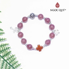 Vòng tay đá Thạch anh tự nhiên phối charm - Mẫu VC0795 - Ngọc Quý