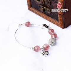 Vòng tay đá Thạch anh tự nhiên phối charm - Mẫu VC0798 - Ngọc Quý