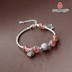Vòng tay đá Thạch anh tự nhiên phối charm - Mẫu VC0798 - Ngọc Quý