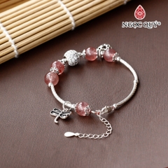 Vòng tay đá Thạch anh tự nhiên phối charm - Mẫu VC0798 - Ngọc Quý