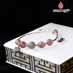 Vòng tay đá Thạch anh tự nhiên phối charm - Mẫu VC0798 - Ngọc Quý