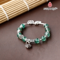 Vòng tay đá Thạch anh tự nhiên phối charm - Mẫu VC0799 - Ngọc Quý