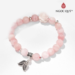 Vòng tay đá Thạch anh tự nhiên phối charm - Mẫu VC0803 - Ngọc Quý