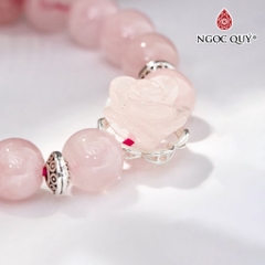 Vòng tay đá Thạch anh tự nhiên phối charm - Mẫu VC0803 - Ngọc Quý