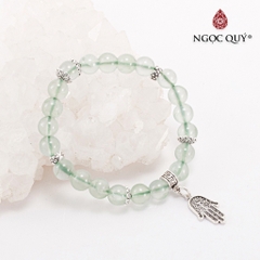Vòng tay đá Thạch anh tự nhiên phối charm - Mẫu VC0809 - Ngọc Quý