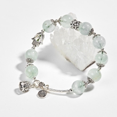 Vòng tay đá Thạch anh tự nhiên phối charm - Mẫu VC0810 - Ngọc Quý