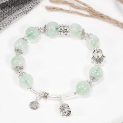 Vòng tay đá Thạch anh tự nhiên phối charm - Mẫu VC0810 - Ngọc Quý
