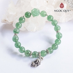 Vòng tay đá Thạch anh tự nhiên phối charm - Mẫu VC0818 - Ngọc Quý