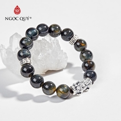 Vòng tay đá Thạch anh mắt hổ tự nhiên phối charm - Mẫu VC0838 - Ngọc Quý