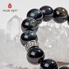Vòng tay đá Thạch anh mắt hổ tự nhiên phối charm - Mẫu VC0838 - Ngọc Quý