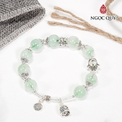 Vòng tay đá Thạch anh tự nhiên phối charm - Mẫu VC0840 - Ngọc Quý