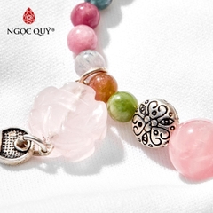 Vòng tay đá Thạch anh tự nhiên phối charm - Mẫu VC0841 - Ngọc Quý