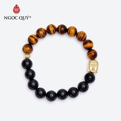 Vòng tay đá Thạch anh mắt hổ tự nhiên phối charm - Mẫu VC0842 - Ngọc Quý