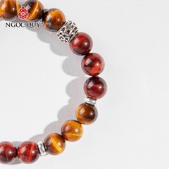 Vòng tay đá Thạch anh mắt hổ tự nhiên phối charm - Mẫu VC0825 - Ngọc Quý