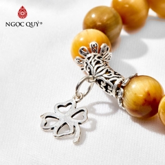 Vòng tay đá Thạch anh mắt hổ tự nhiên phối charm - Mẫu VC0846 - Ngọc Quý
