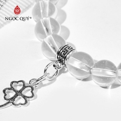 Vòng tay đá Thạch anh tự nhiên phối charm - Mẫu VC0850 - Ngọc Quý