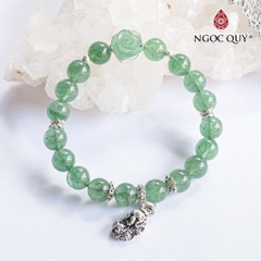 Vòng tay đá Thạch anh tự nhiên phối charm - Mẫu VC0853 - Ngọc Quý