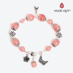 Vòng tay đá Thạch anh tự nhiên phối charm - Mẫu VC0867 - Ngọc Quý