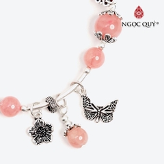 Vòng tay đá Thạch anh tự nhiên phối charm - Mẫu VC0867 - Ngọc Quý